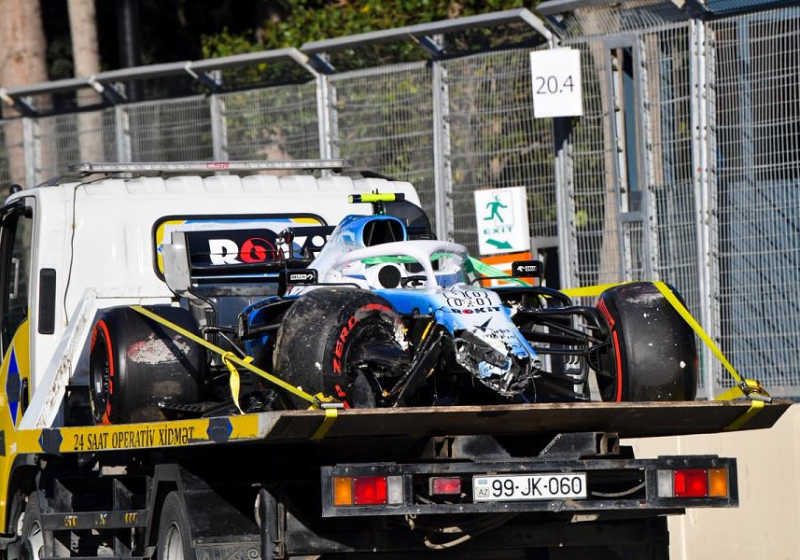 Williams confirm damage done to Kubica's car