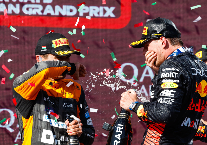 Verstappen REUNITED with broken F1 trophy as Norris 'ordered' to pay