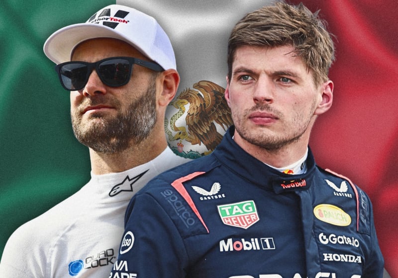 A composite image of NASCAR's Shane van Gisbergen and F1's Max Verstappen