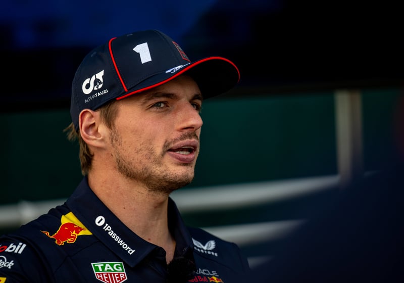 Verstappen in the Mexico GP paddock