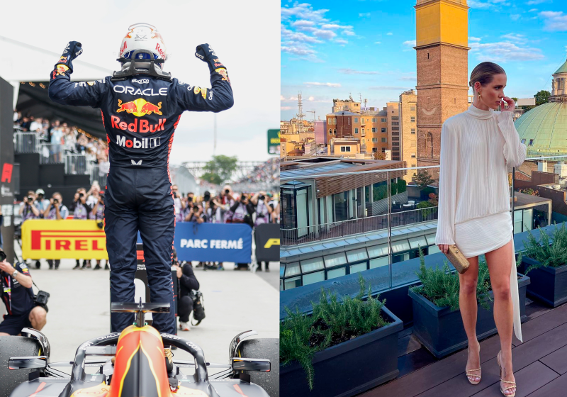 Actrice Claire Holt is "het zat dat humeurige baby Verstappen steeds alles wint"