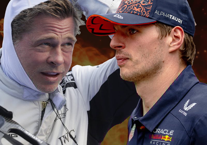 Brad Pitt and Max Verstappen