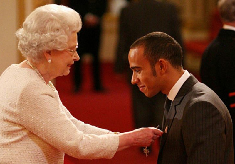 How lunch with The Queen left Hamilton red-faced...
