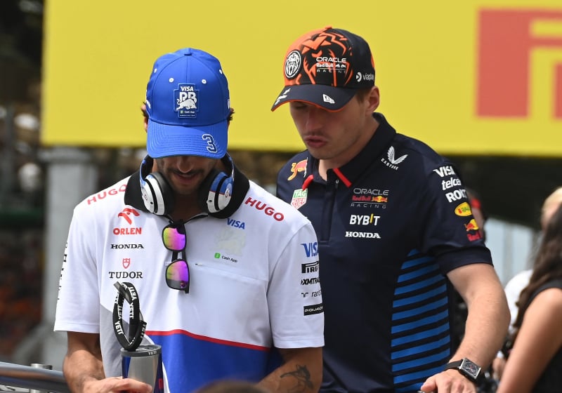 Ricciardo, Verstappen, Hungary, 2024