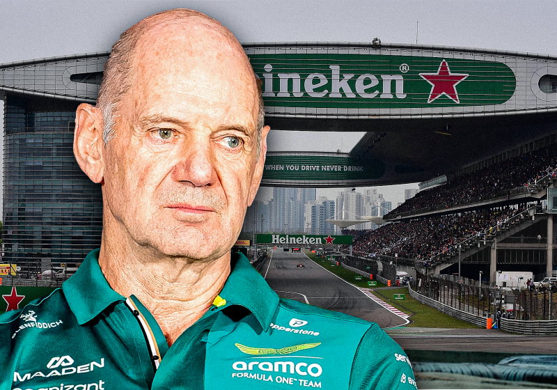 'Newey niet aanwezig in China, maar werkt vanaf fabriek in Silverstone'