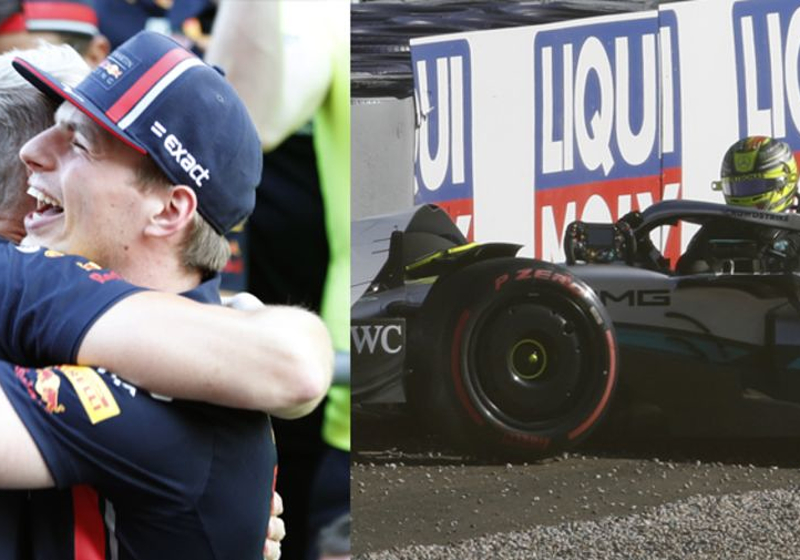 Verstappen pakt pole na dubbele crash voor Mercedes in Oostenrijk