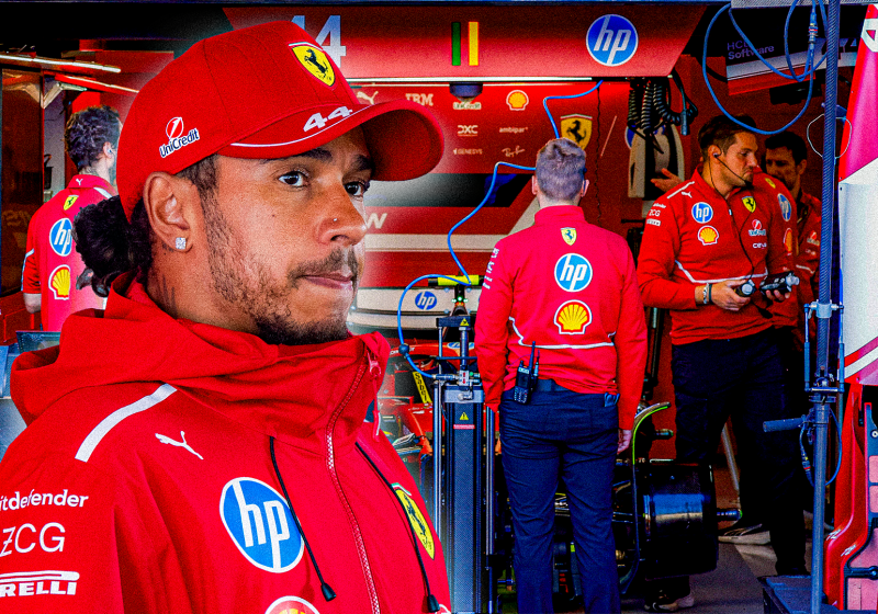 Hamilton, Ferrari, socials