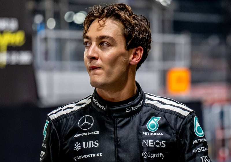 George Russell, Mercedes, Singapore, 2025