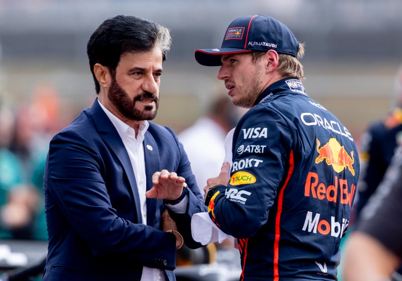 Mohammed Ben Sulayem and Max Verstappen