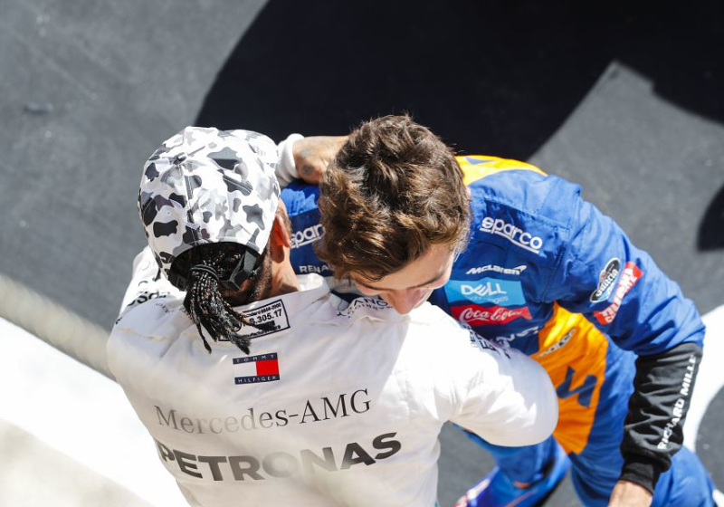 Lando Norris: ''Hamilton is een van de beste coureurs aller tijden''