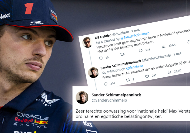 Schimmelpenninck haalt uit naar Verstappen: "Paspoort inleveren en onder andere vlag rijden"