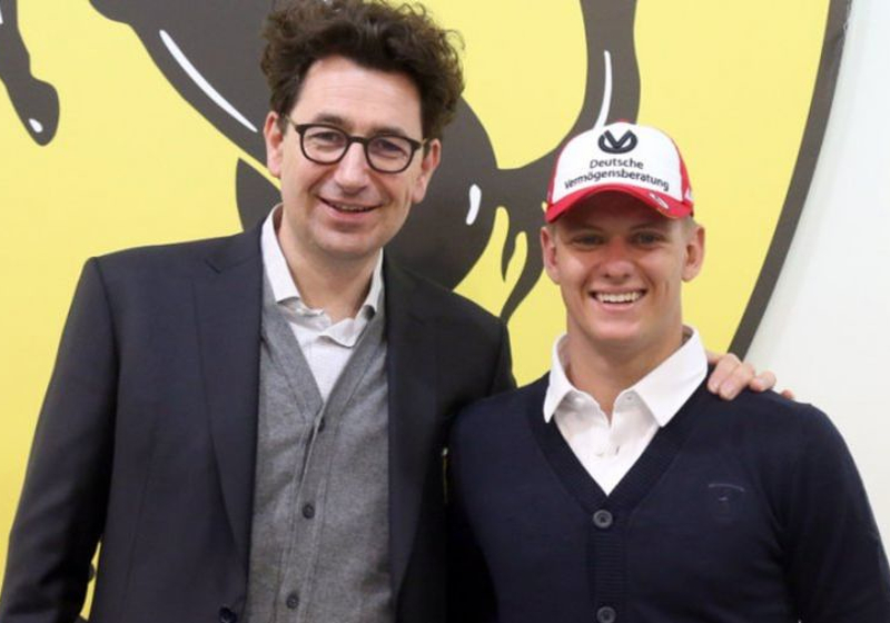 Schumacher's first day at Ferrari