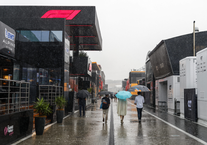 F1 paddock reacts as extreme weather takes over Hungarian GP
