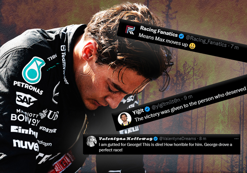 Zo reageert social media op diskwalificatie Russell in Grand Prix van België