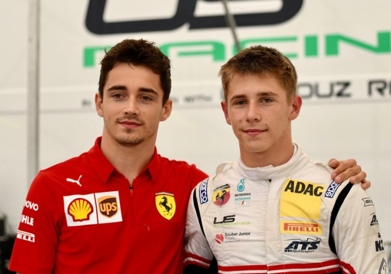 Arthur Leclerc in 2021 als Formule 3-coureur aan het werk bij Prema Racing