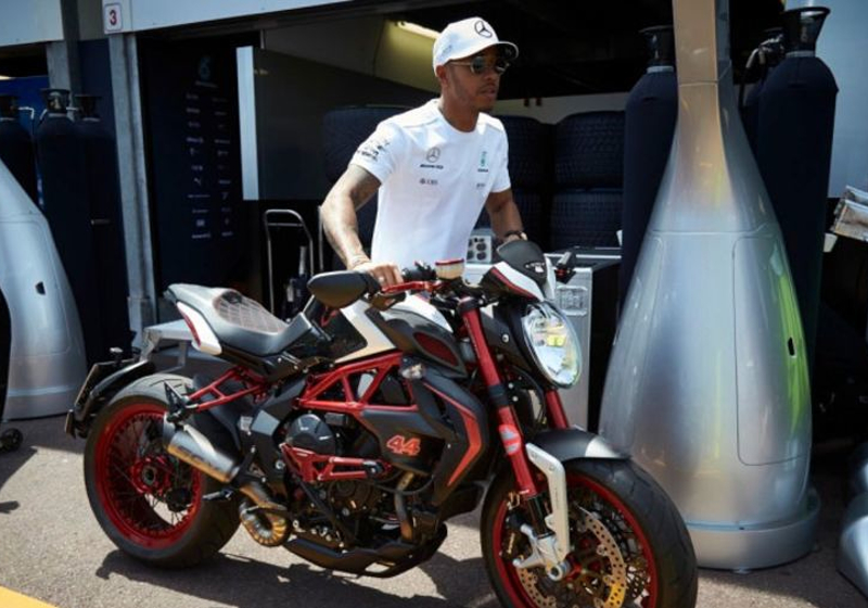 'Hamilton crashes in Superbike test'