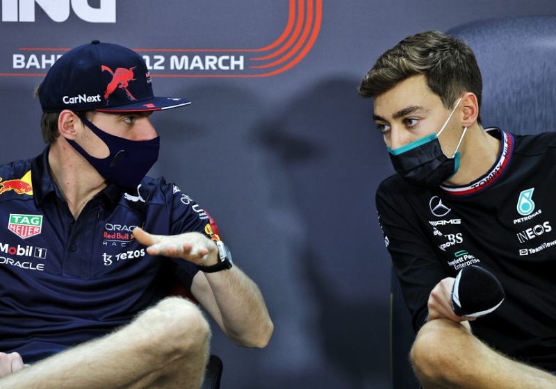 George Russell, feliz por superar a Checo Pérez