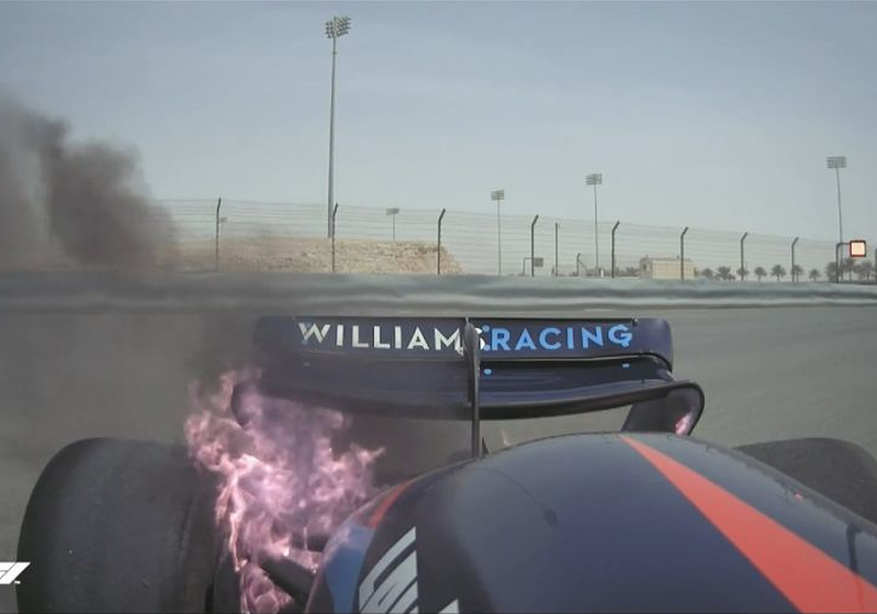 El Williams de Latifi se incendia