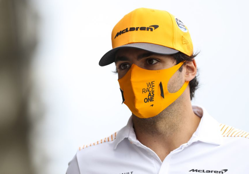 Sainz out of Belgian GP after an exhaust failure
