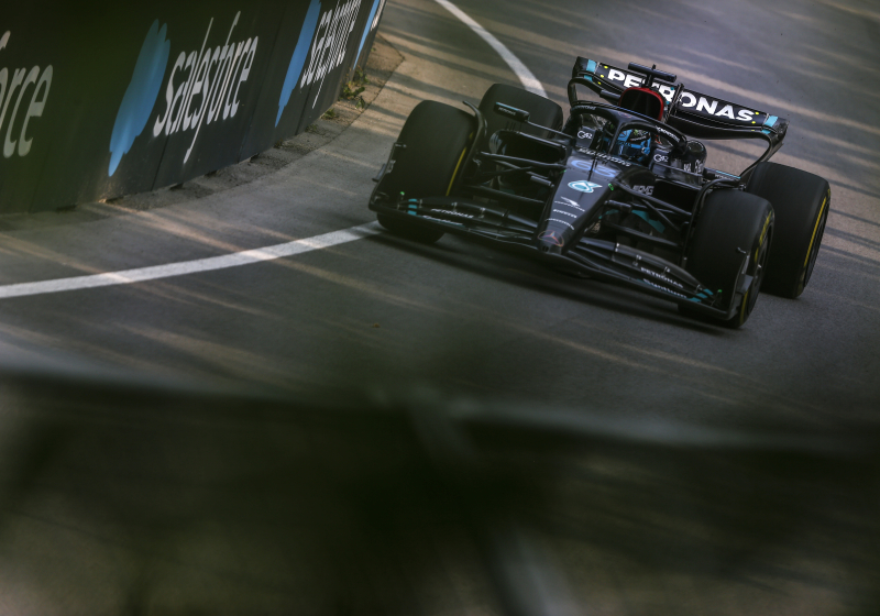Russell se estrella en el GP de Canadá