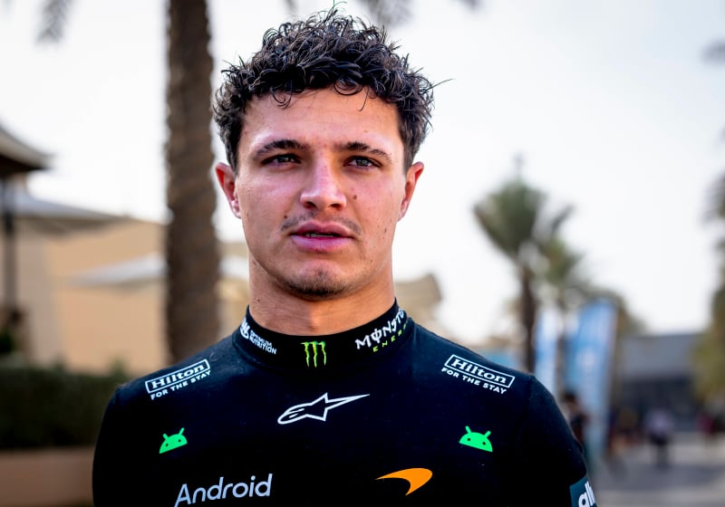 Lando Norris during F1 Testing in Bahrain