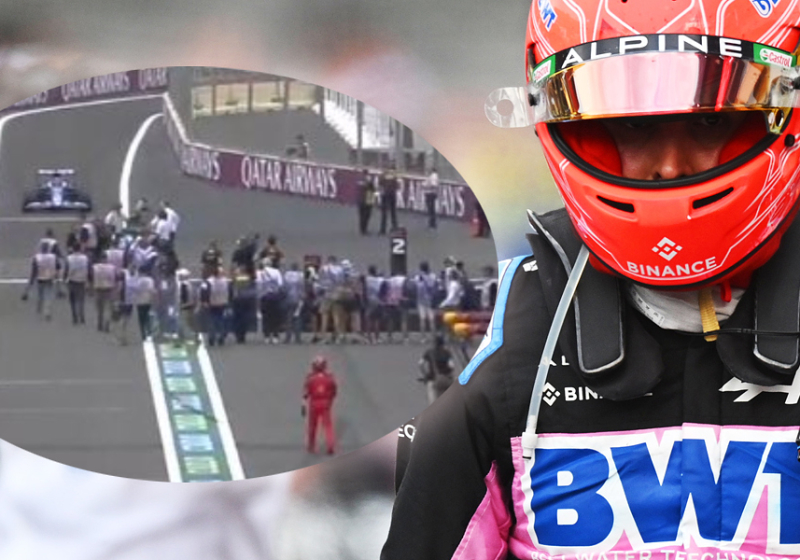 VIDEO: Esteban Ocon casi choca con fotógrafos