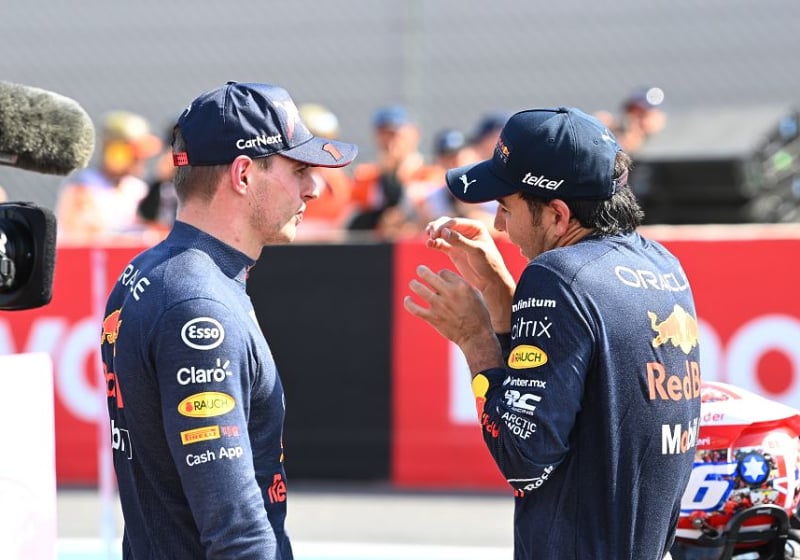 Max Verstappen and Sergio Pérez