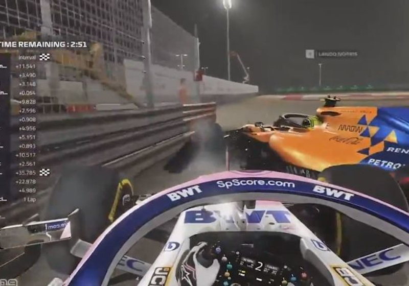 Samenvatting: Drama voor Norris in laatste ronde virtuele GP van Bahrein