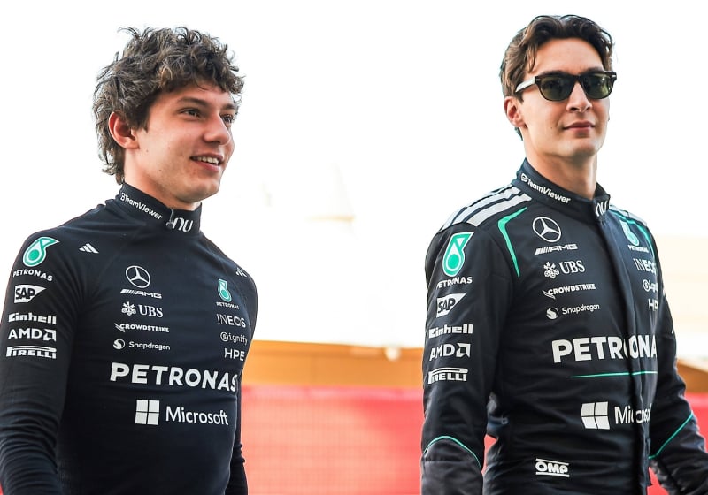 Kimi Antonelli, George Russell, Mercedes, Bahrain, 2026