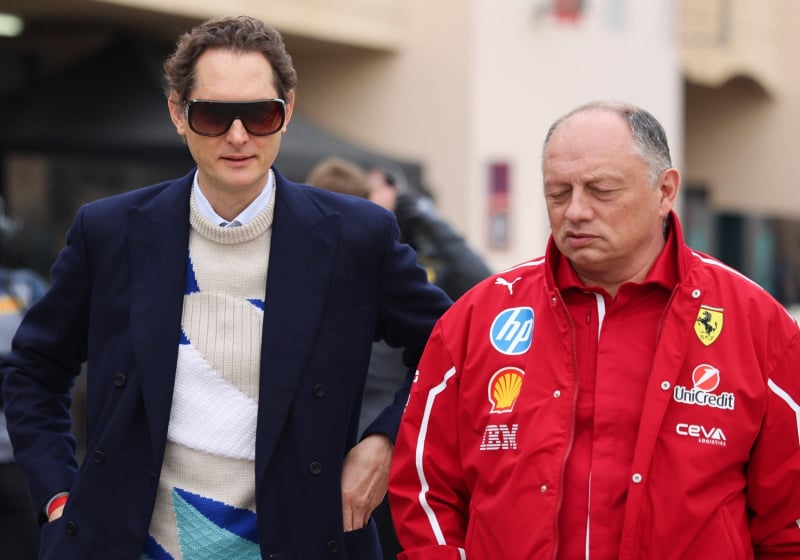 John Elkann, Fred Vasseur, Ferrari, 2025