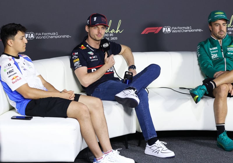 isack hadjar, max verstappen, fernando alonso