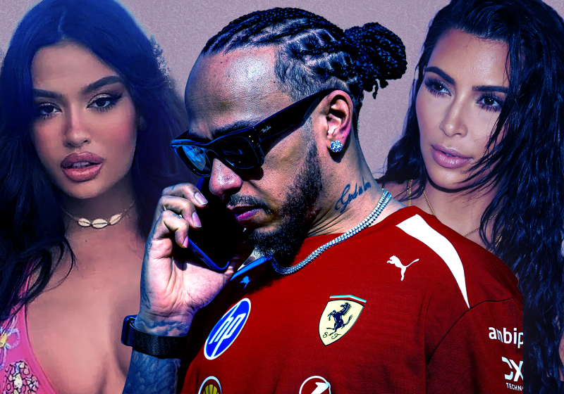 Lewis Hamilton, Kim Kardashian and Julia Medeiros