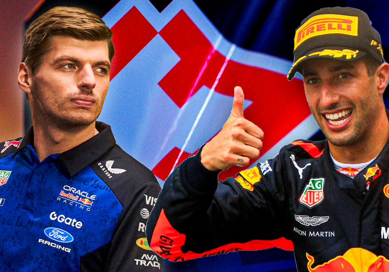 Verstappen, Ricciardo, socials