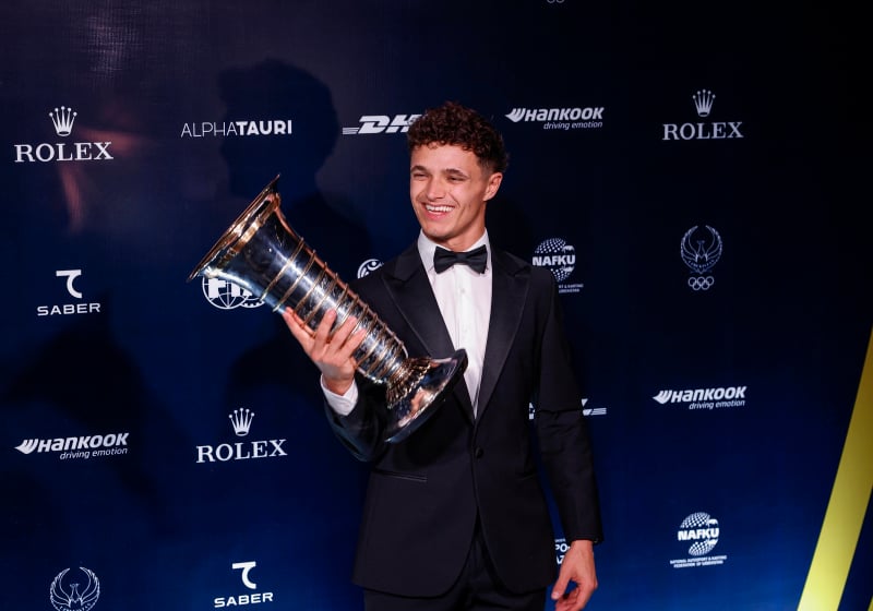 Norris at FIA Prize Giving Ceremony in Tashkent