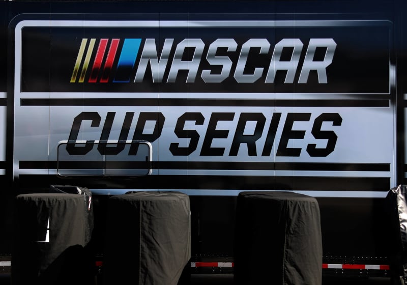 An image with the NASCAR Cup Series logo present