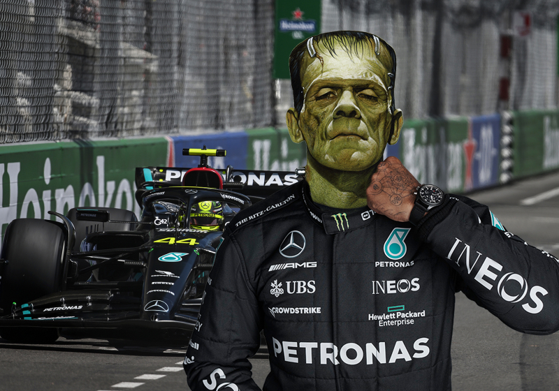 "Lewis Hamilton y George Russell conducen un coche Frankenstein"