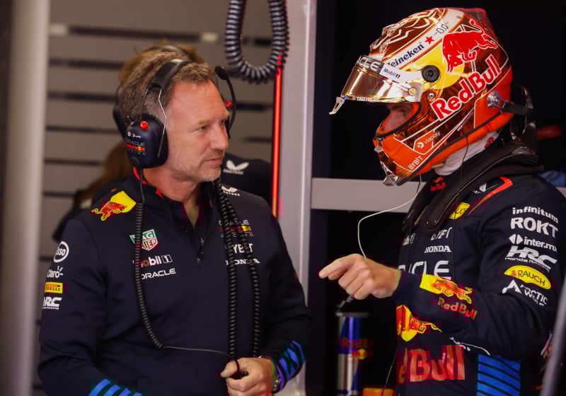 Christian Horner and Max Verstappen in Zandvoort