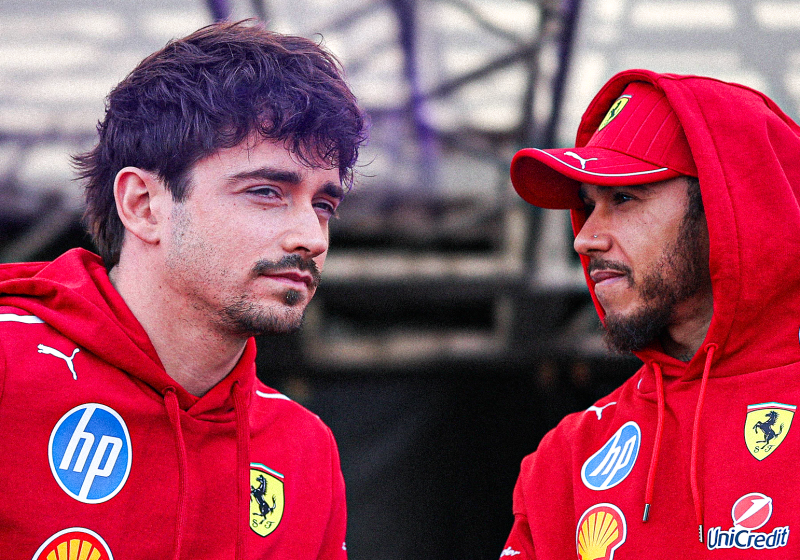 Leclerc, Hamilton, socials