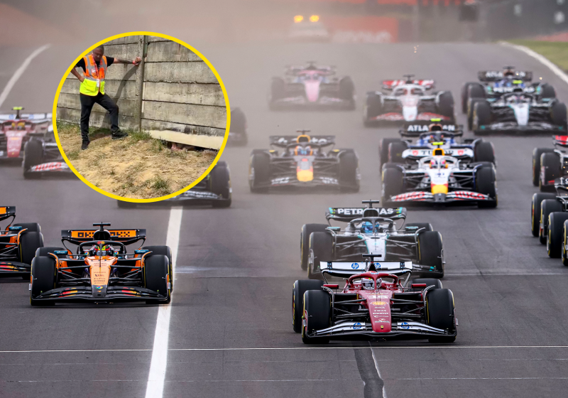 Beveiliger in Hongarije ziet F1-fan gat graven om op het circuit te komen