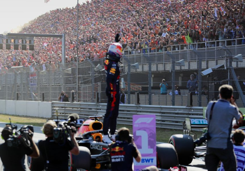 Verstappen beats Hamilton for home win and ignite Dutch delirium
