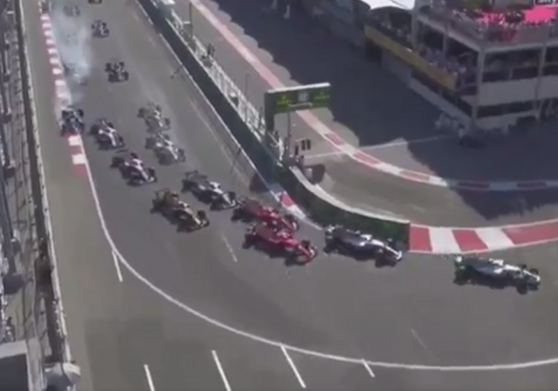 VIDEO: Herhaling van de start in Baku