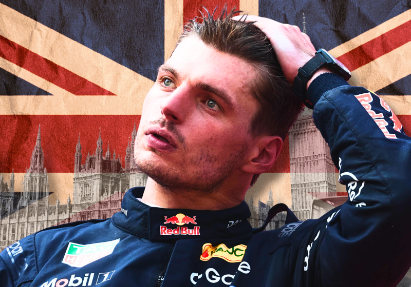 Max Verstappen sticks boot into Lego F1 cars at British Grand Prix