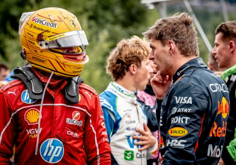 Lewis Hamilton and Max Verstappen