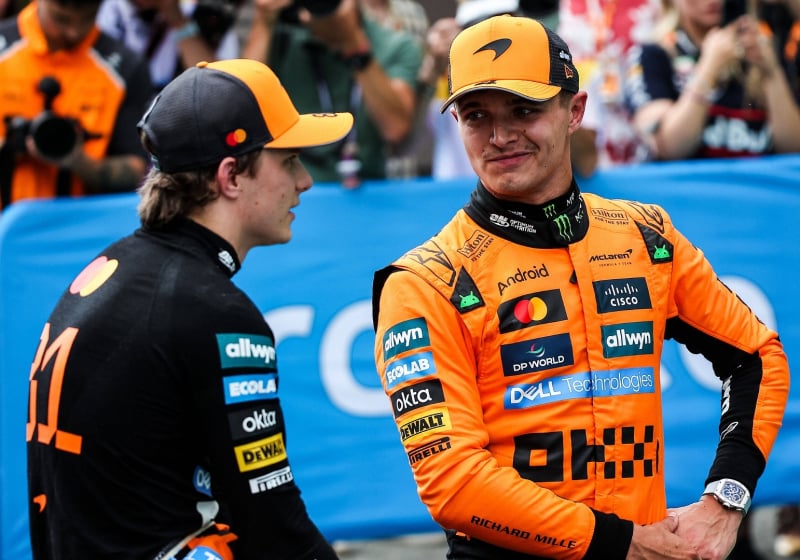 Oscar Piastri, Lando Norris, McLaren, Spanish GP, 2025