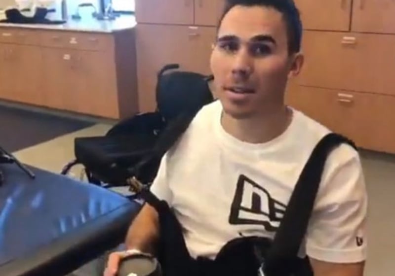 VIDEO: Robert Wickens takes first steps since gruesome accident