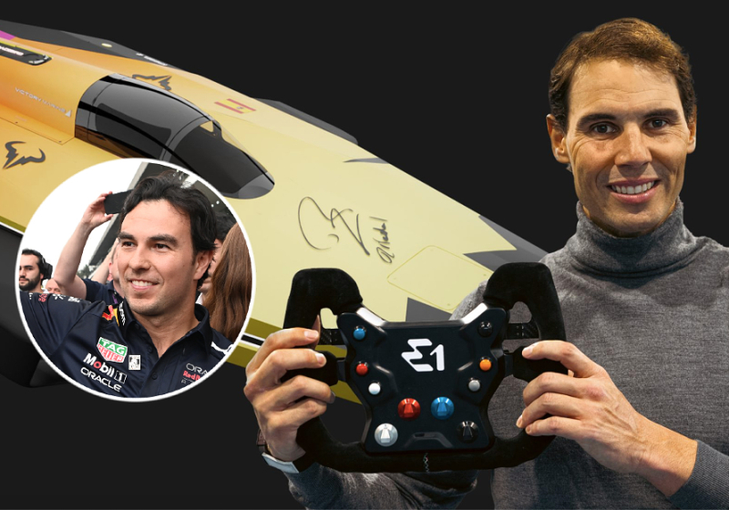 Checo Pérez enfrentará a Rafael Nadal en lanchas eléctricas