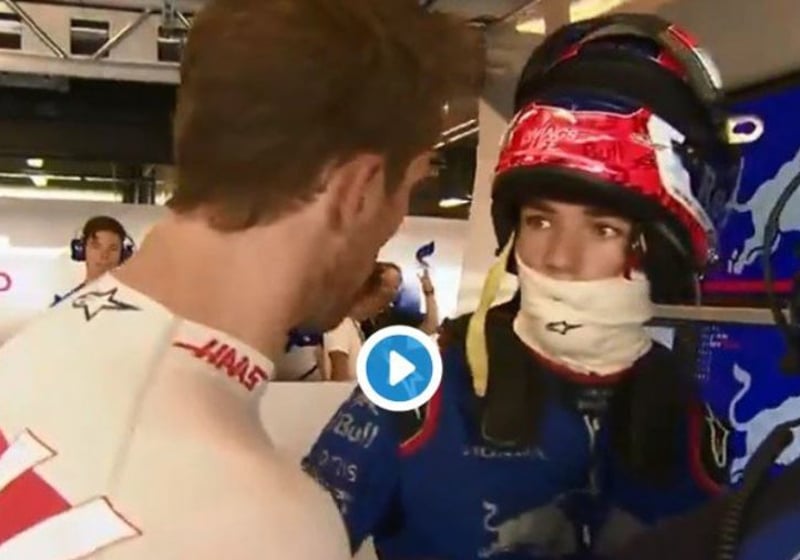 VIDEO: Gasly, Grosjean crash with team radio