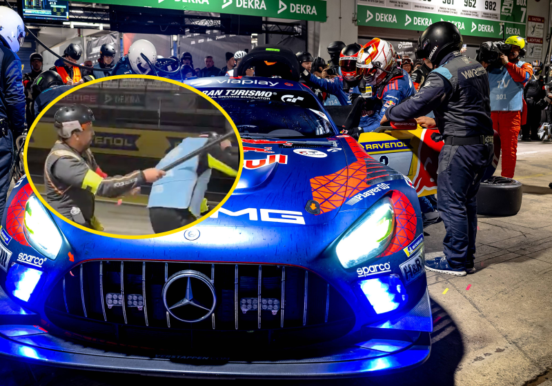 Fotograaf geraakt door monteur tijdens 24 uur van de Nürburgring
