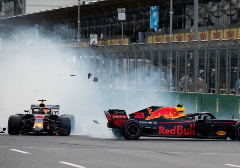 Verstappen AND Ricciardo to blame for Baku crash
