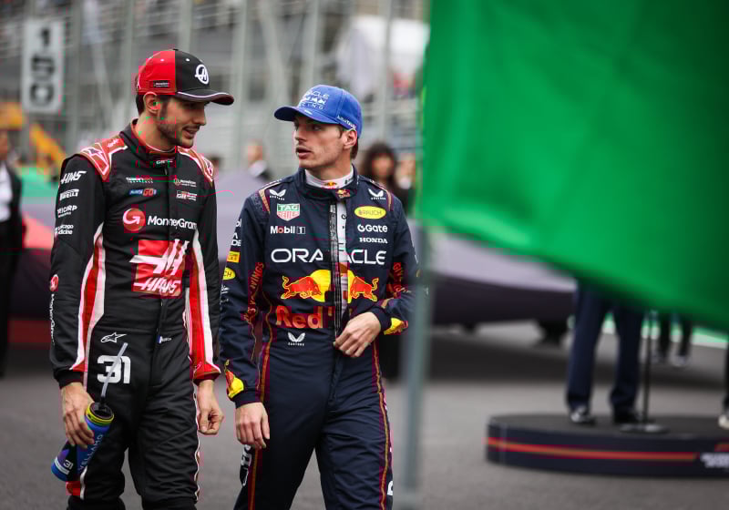 Ocon and Verstappen in Brazil